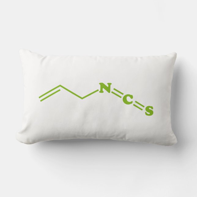 Wasabi Allyl Isothiocyanaat Moleculaire formule Kussen (Voorkant)