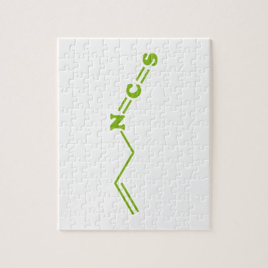 Wasabi Allyl Isothiocyanaat Moleculaire formule Legpuzzel (Verticaal)