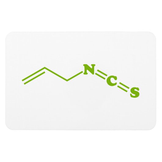Wasabi Allyl Isothiocyanaat Moleculaire formule Magneet (Horizontaal)