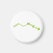 Wasabi Allyl Isothiocyanaat Moleculaire formule Magneet (Voorkant)