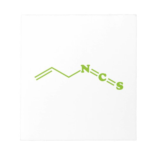 Wasabi Allyl Isothiocyanaat Moleculaire formule Notitieblok (Voorkant)