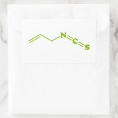 Wasabi Allyl Isothiocyanaat Moleculaire formule Rechthoekige Sticker (Tas)