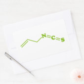 Wasabi Allyl Isothiocyanaat Moleculaire formule Rechthoekige Sticker (Envelop)