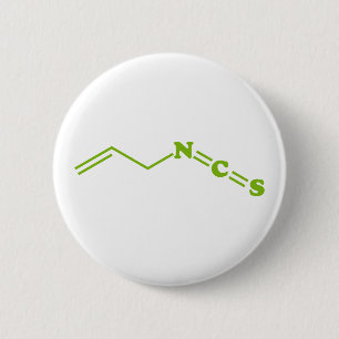 Wasabi Allyl Isothiocyanaat Moleculaire formule Ronde Button 5,7 Cm