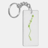 Wasabi Allyl Isothiocyanaat Moleculaire formule Sleutelhanger (Voorkant Links)