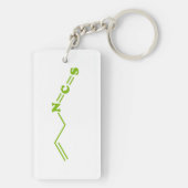 Wasabi Allyl Isothiocyanaat Moleculaire formule Sleutelhanger (achterkant)