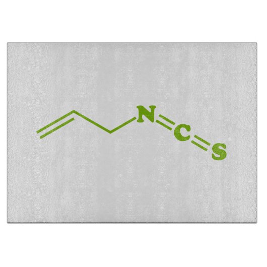 Wasabi Allyl Isothiocyanaat Moleculaire formule Snijplank (Voorkant)