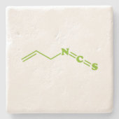 Wasabi Allyl Isothiocyanaat Moleculaire formule Stenen Onderzetter (Voorkant)