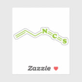 Wasabi Allyl Isothiocyanaat Moleculaire formule Sticker (Vel)