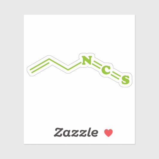 Wasabi Allyl Isothiocyanaat Moleculaire formule Sticker (Vel)