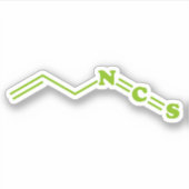 Wasabi Allyl Isothiocyanaat Moleculaire formule Sticker (Voorkant)