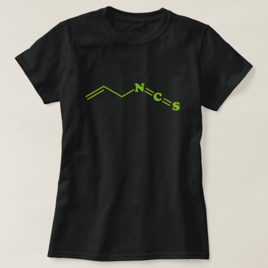 Wasabi Allyl Isothiocyanaat Moleculaire formule T-shirt (Design voorkant)