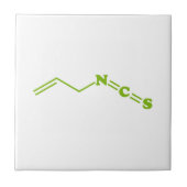 Wasabi Allyl Isothiocyanaat Moleculaire formule Tegeltje (Voorkant)
