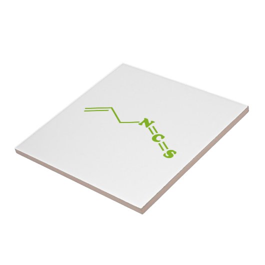 Wasabi Allyl Isothiocyanaat Moleculaire formule Tegeltje (Zijkant)