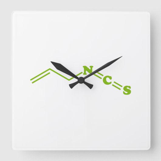 Wasabi Allyl Isothiocyanaat Moleculaire formule Vierkante Klok (Voorkant)