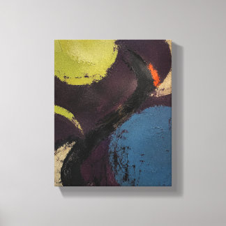 Wasabi baan op pruimgrond Bold Abstract Canvas P Afdruk