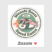Wasabi Boost Snelheid Gegeten Racing Sushi Sticker (Vel)