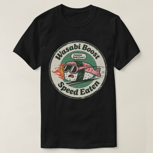 Wasabi Boost Speed Eaten Racing Sushi T-shirt (Design voorkant)