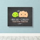 Wasabi en Gember Samen Voor Altijd Canvas Afdruk (Insitu (Houten vloer))