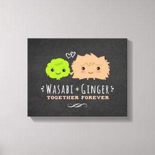Wasabi en Gember Samen Voor Altijd Canvas Afdruk
