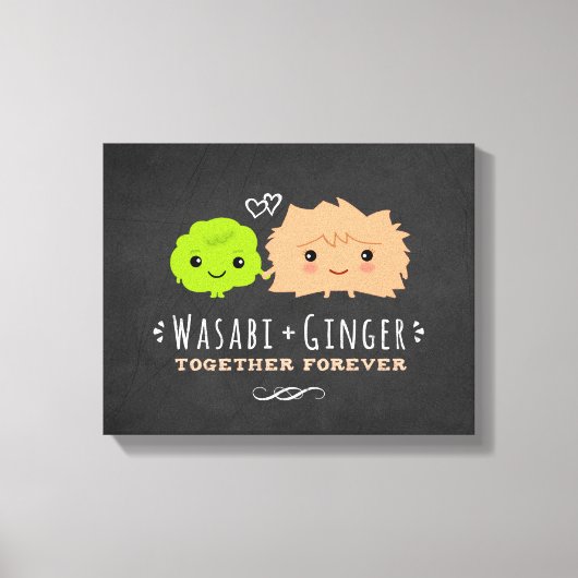Wasabi en Gember Samen Voor Altijd Canvas Afdruk (Voorkant)