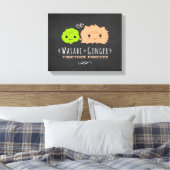 Wasabi en Ginger Samen Forever Canvas Afdruk (Insitu (Slaapkamer))