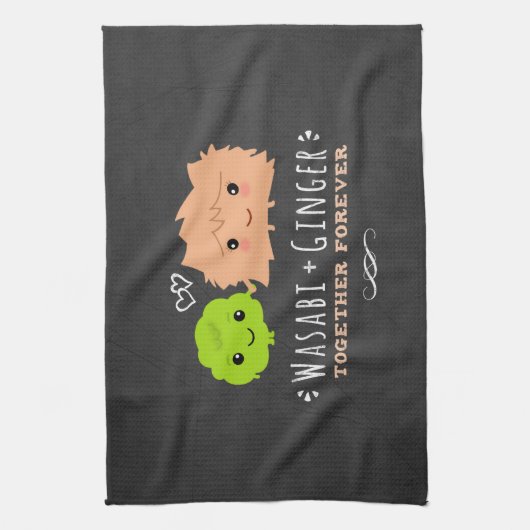 Wasabi en Ginger Samen Forever Theedoek (Verticaal)