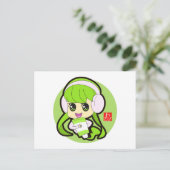 Wasabi Girl Briefkaart (Staand voorkant)