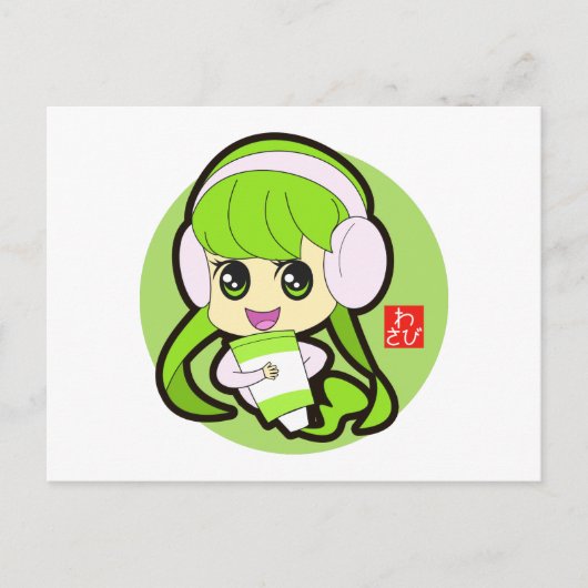 Wasabi Girl Briefkaart (Voorkant)
