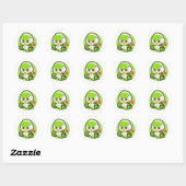 Wasabi Girl Ronde Sticker (Vel)