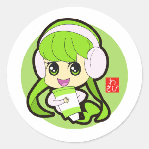 Wasabi Girl Ronde Sticker