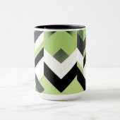 Wasabi Green Bold Chevron Geometric Mok (Midden)