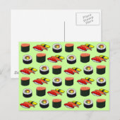 Wasabi Green Sushi Briefkaart (Voorkant / Achterkant)