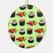 Wasabi Green Sushi Keramisch Ornament (Links)