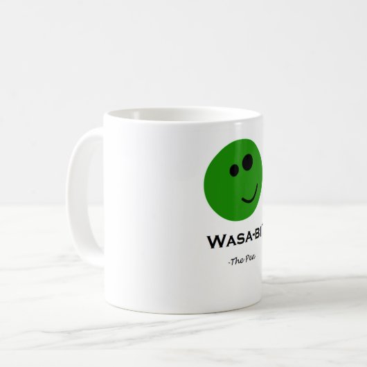 Wasabi Pea - grappig Koffiemok (Voorkant links)