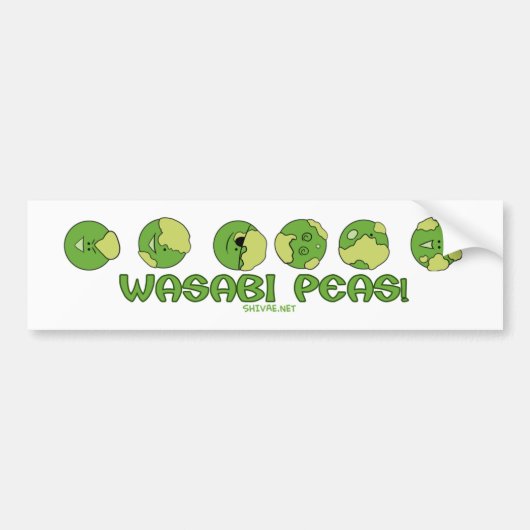 Wasabi PEAS! Bumpersticker (Voorkant)