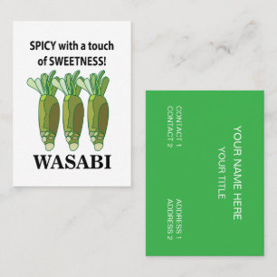 Wasabi Pittig Met Een Toets Van Zoetheid Wasabi Visitekaartje