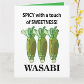 Wasabi pittig met een vleugje zoetheid Wasabi Kaart (Gele Bloem)