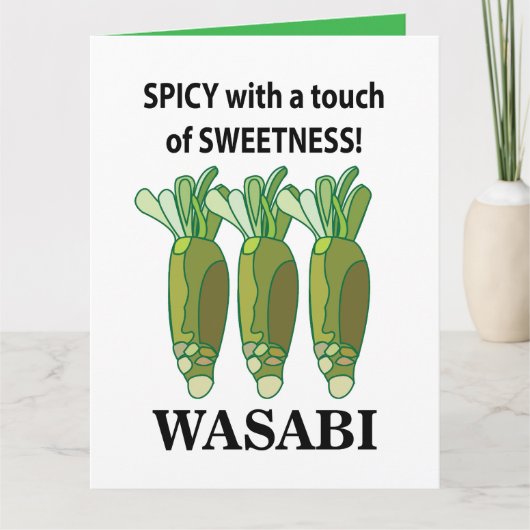 Wasabi pittig met een vleugje zoetheid Wasabi Kaart (Voorkant)