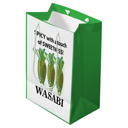 Wasabi pittig met een vleugje zoetheid Wasabi Medium Cadeauzakje (Voorkant Gekanteld)