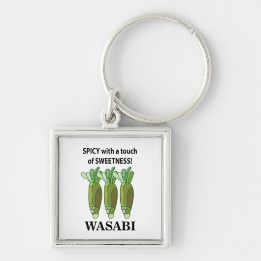Wasabi pittig met een vleugje zoetheid Wasabi Sleutelhanger (Voorkant)
