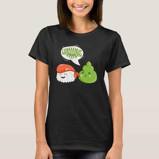 Wasabi Salmon Sushi Japanese Horseradish Paste Con T-shirt (Voorkant)