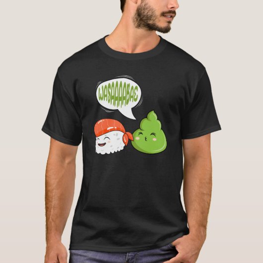 Wasabi Salmon Sushi Japanese Horseradish Paste Con T-shirt (Voorkant)