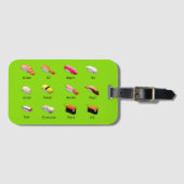 Wasabi sushi Japans schattig voedsel Bagagelabel (Voorkant (horizontaal))