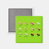 Wasabi sushi Japans schattig voedsel Magneet (Voorkant / Achterkant)