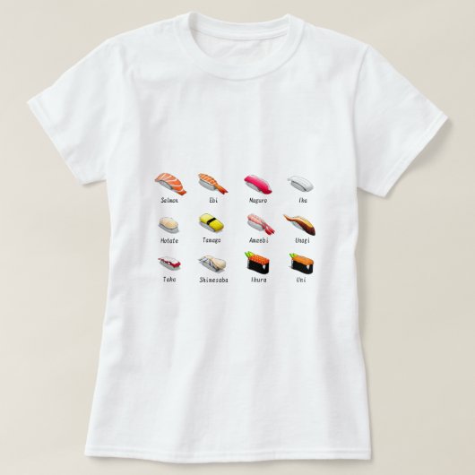 Wasabi sushi Japans schattig voedsel T-shirt (Design voorkant)