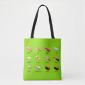 Wasabi sushi Japans schattig voedsel Tote Bag (Voorkant)