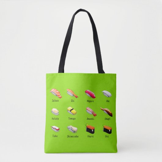 Wasabi sushi Japans schattig voedsel Tote Bag (Voorkant)
