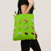 Wasabi sushi Japans schattig voedsel Tote Bag (Dichtbij)