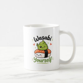 Wasabi Yourself – Schattig Kawaii Sushi Woordgrap Koffiemok